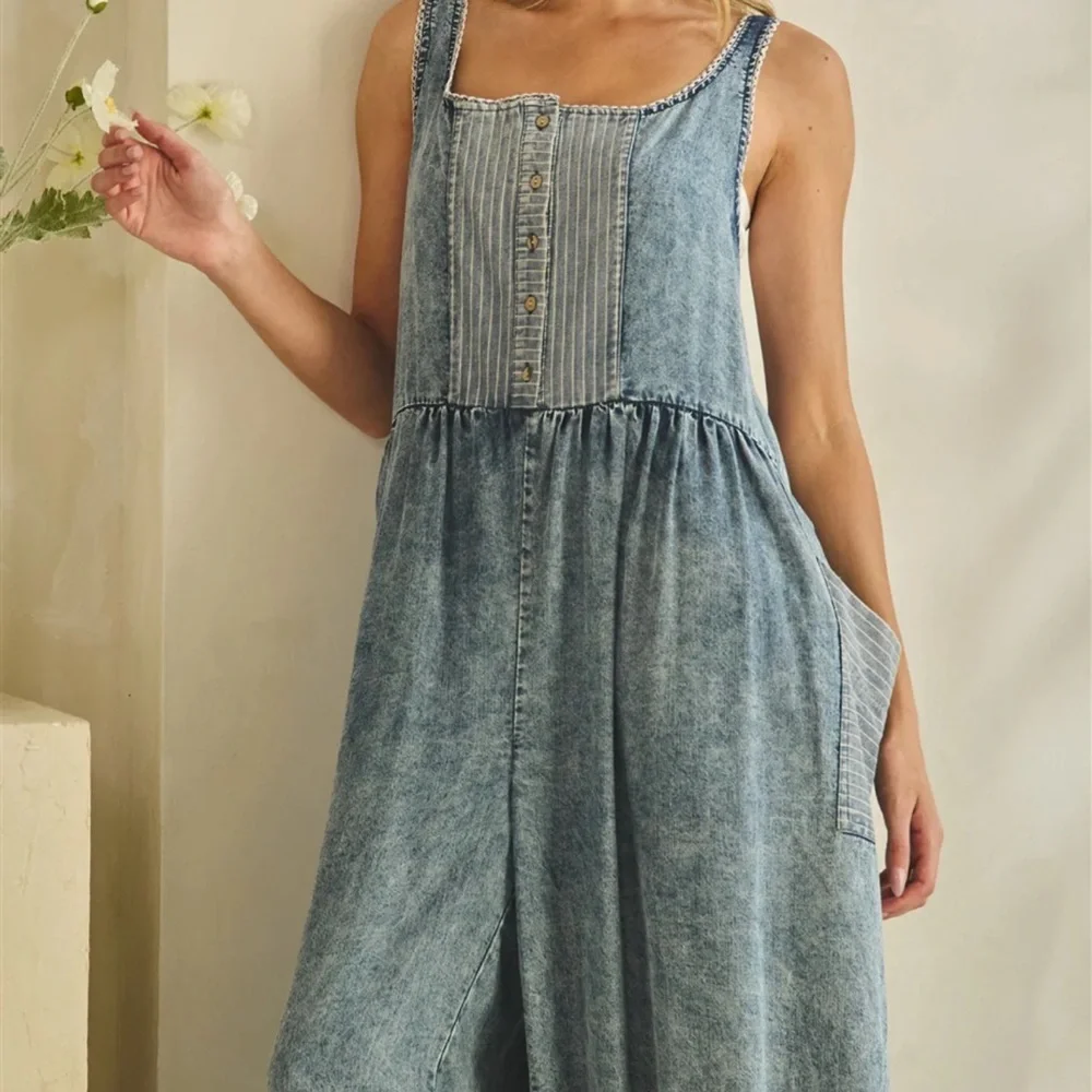 📦 💕 Oli & Hali Women's Blue Denim Jumpsuit - Picture 10 of 11